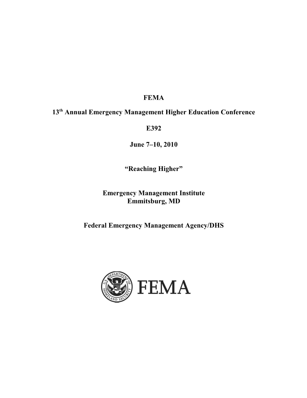 Emergency Management and Homeland Security/Defense