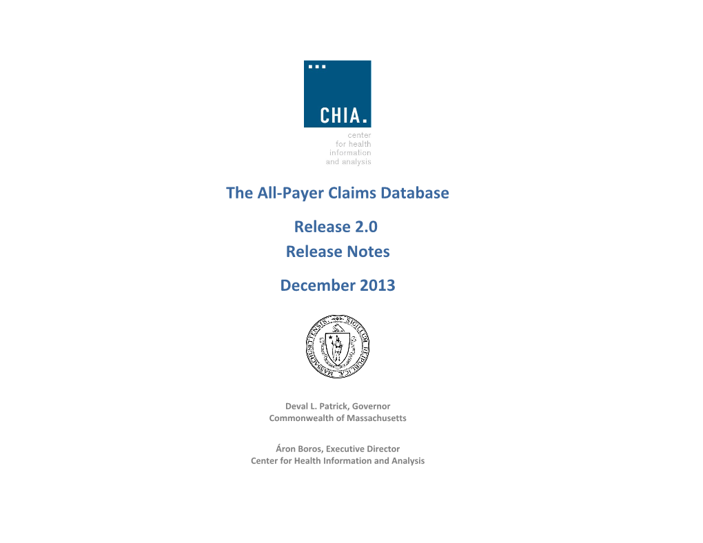 The All-Payer Claims Database