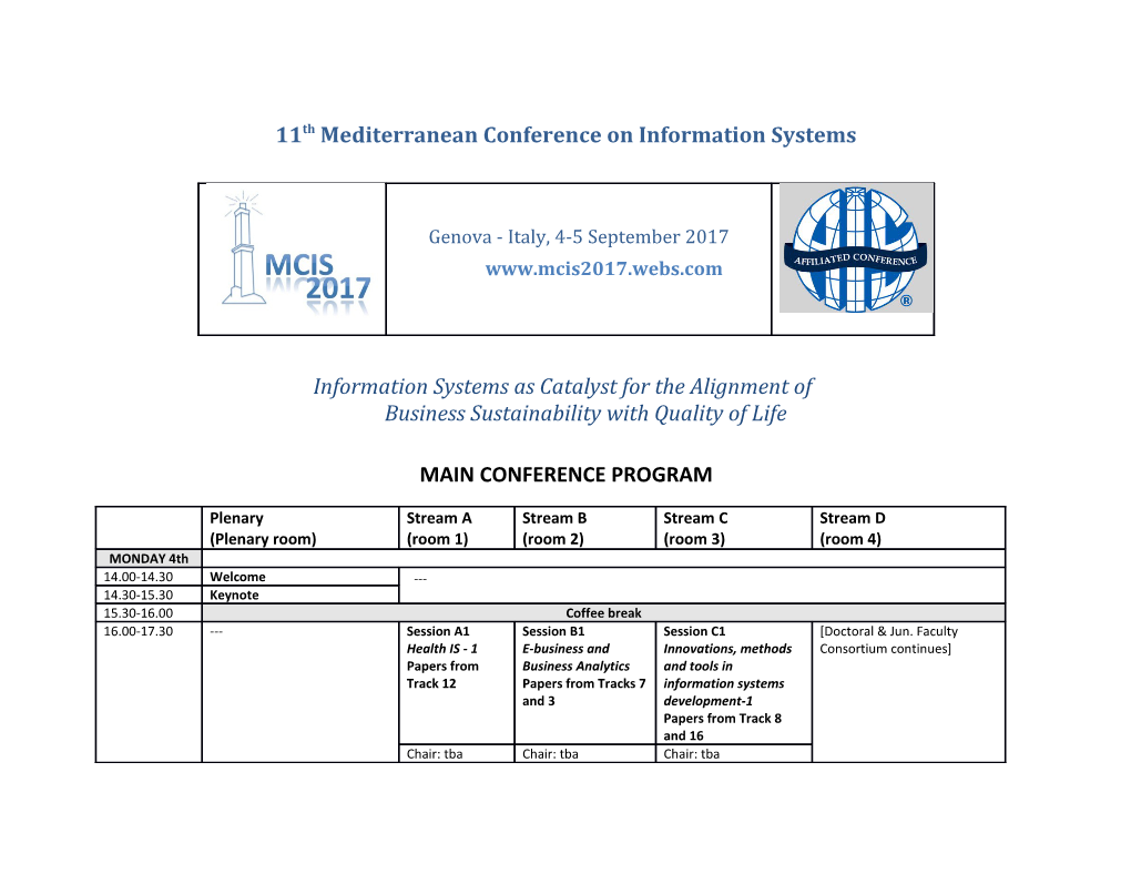 11Th Mediterranean Conference on Information Systems