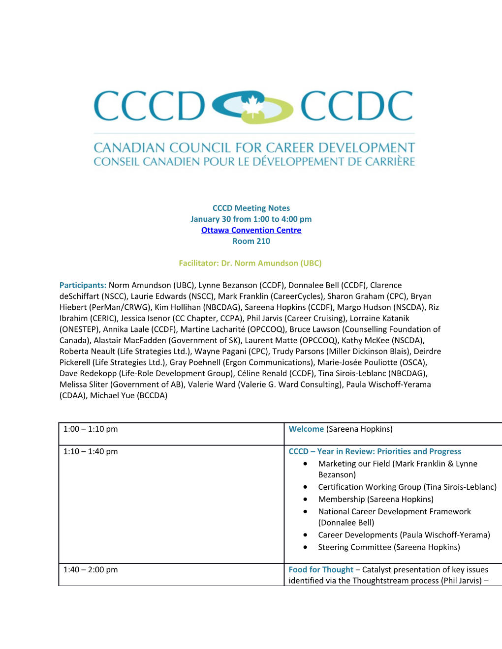 CCCD Meeting Notes