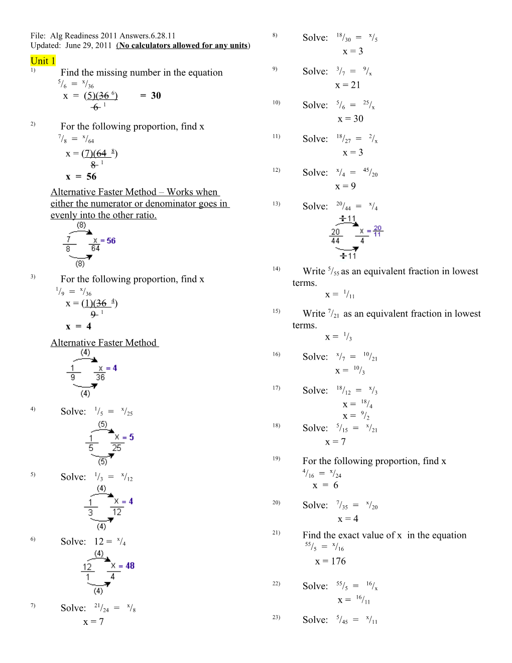 Name Unit 1 Post-Test s1