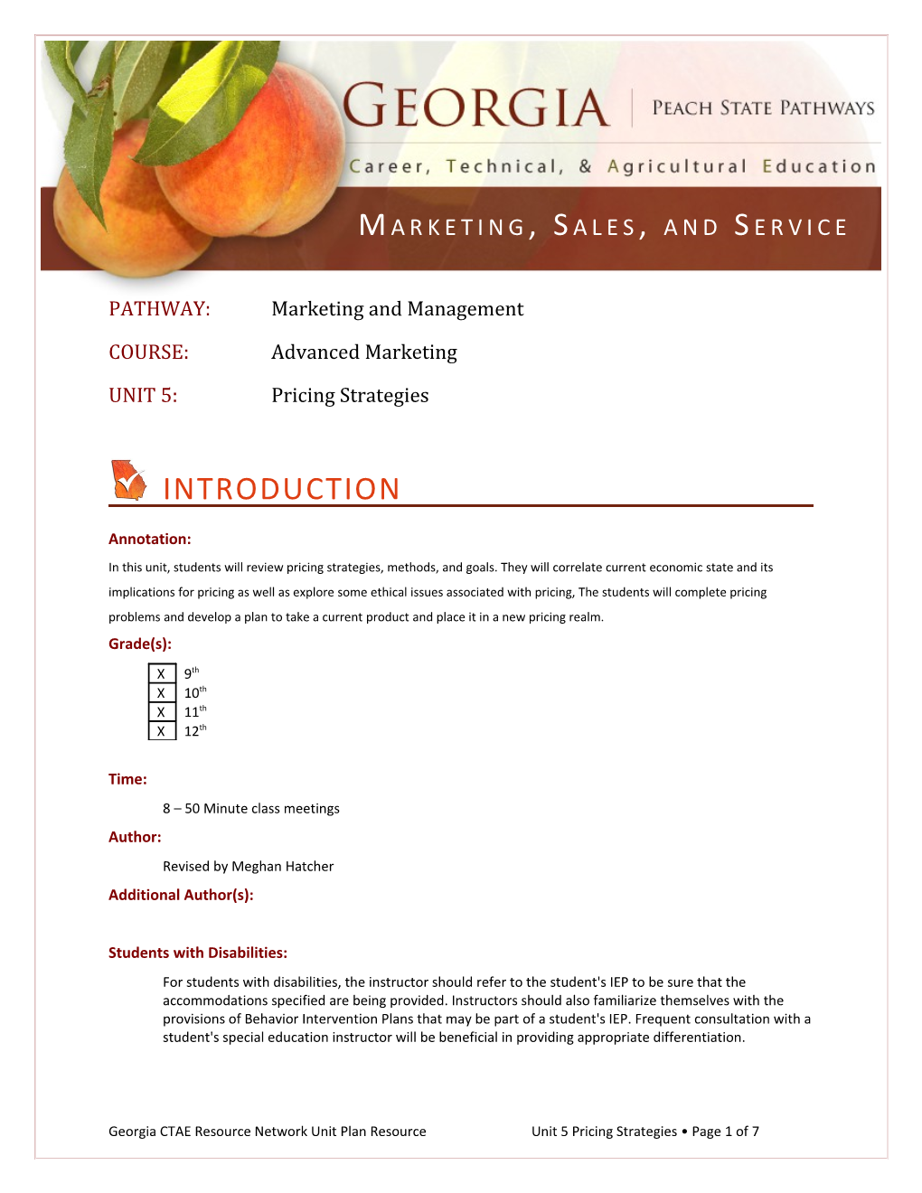 PATHWAY: Marketing and Management