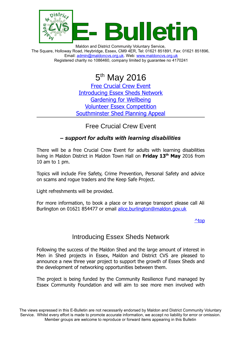 Free Crucial Crew Event