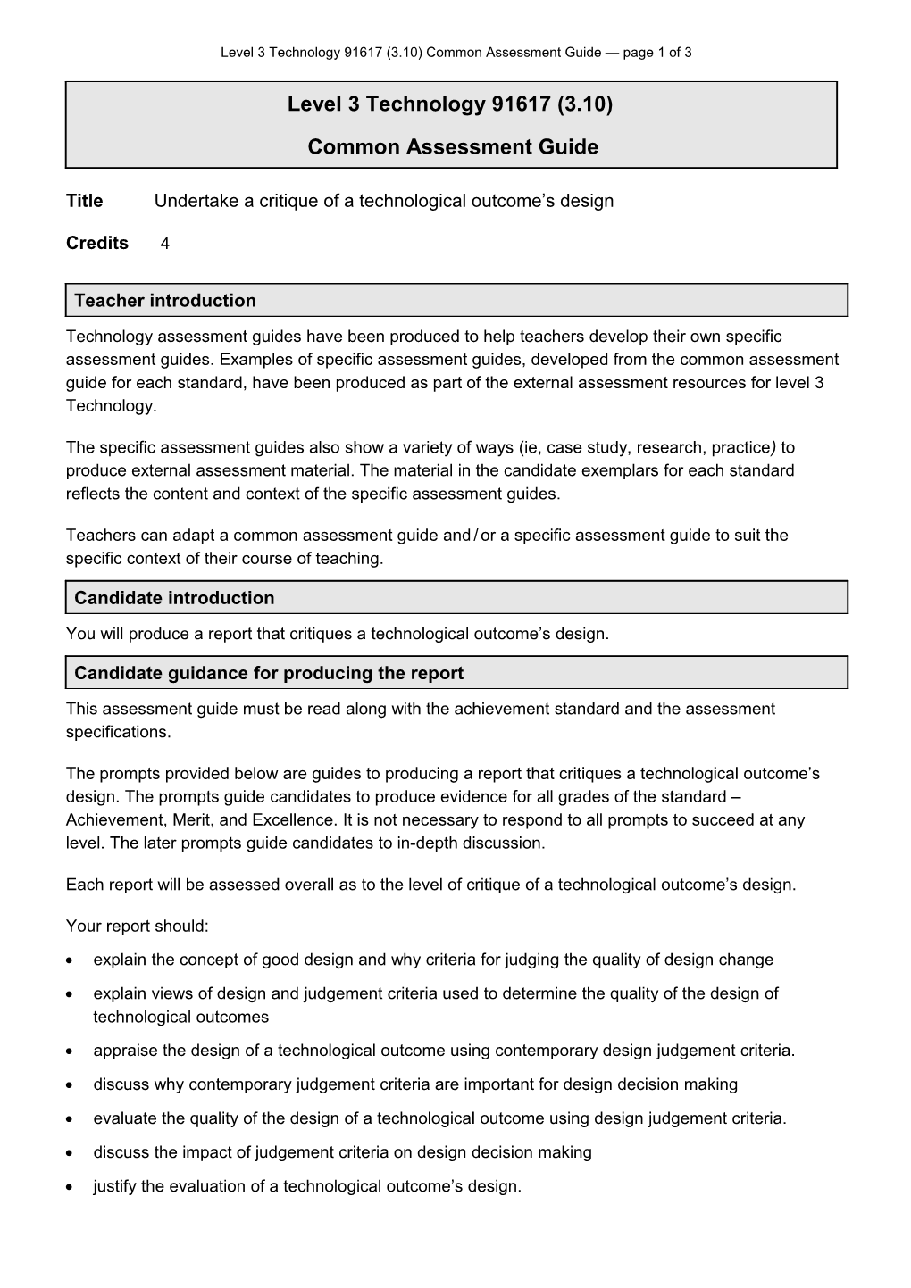 91617 Sample Common Assessment Guide