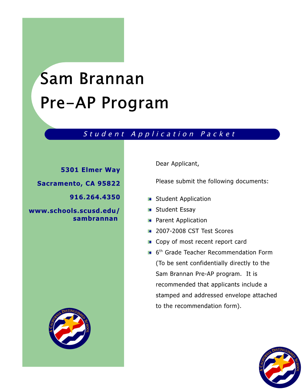 I Understand That Sam Brannan S Pre-AP Program Requires Rigorous Effort and Dedication