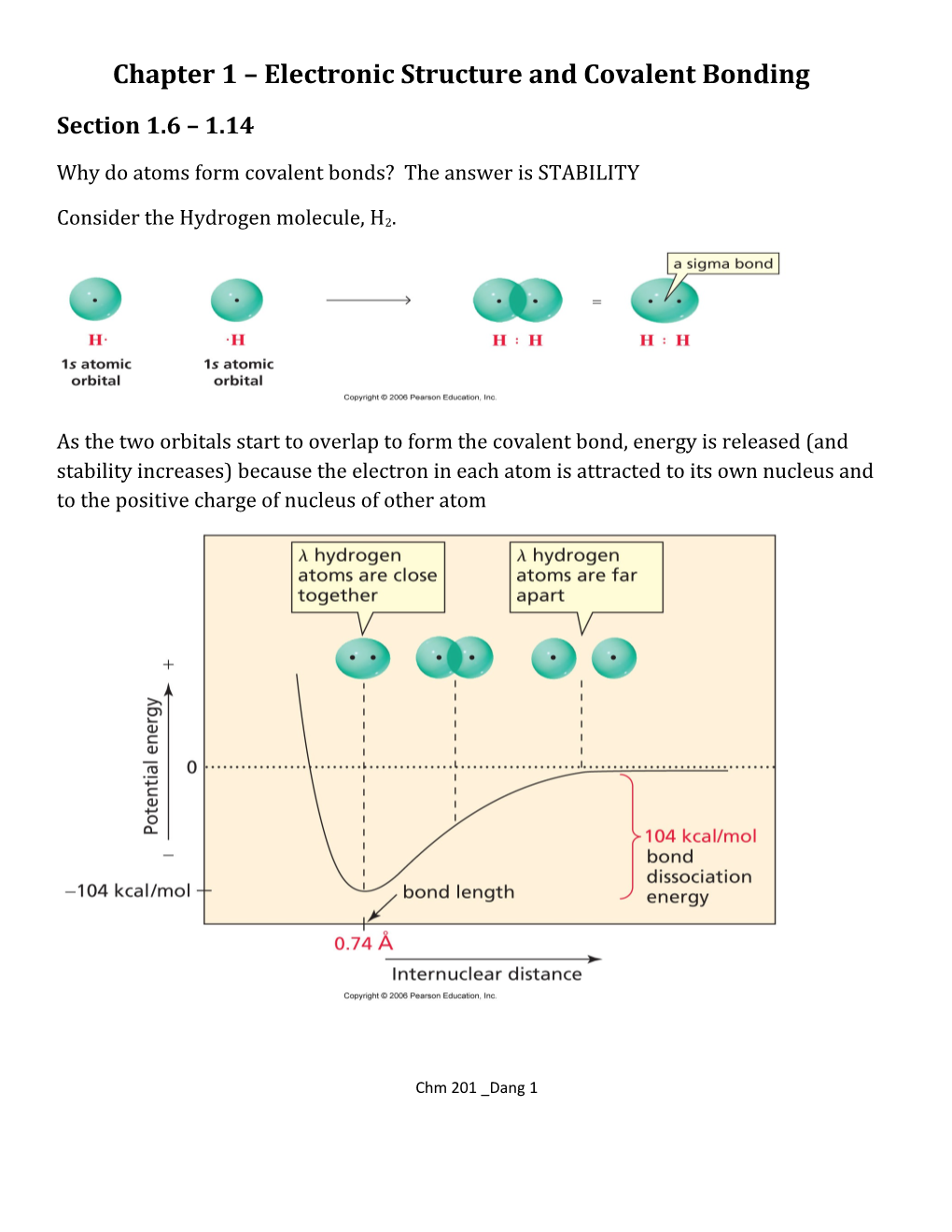 Chapter 1 Electronic Structure and Covalent Bonding