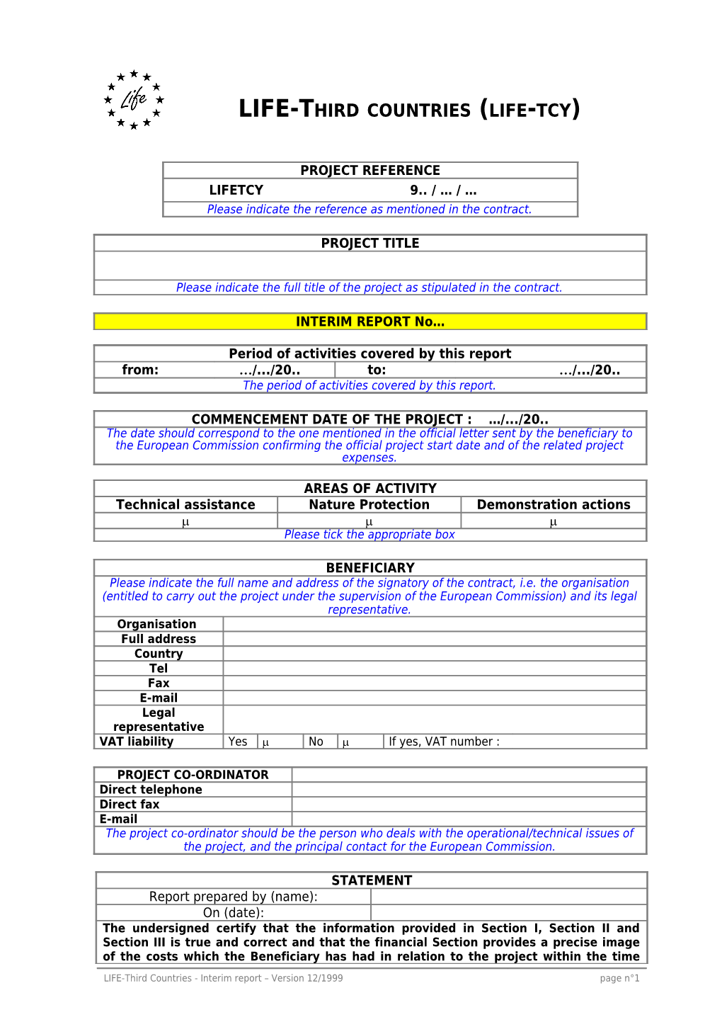 LIFE-Third Countries Guidelines s1