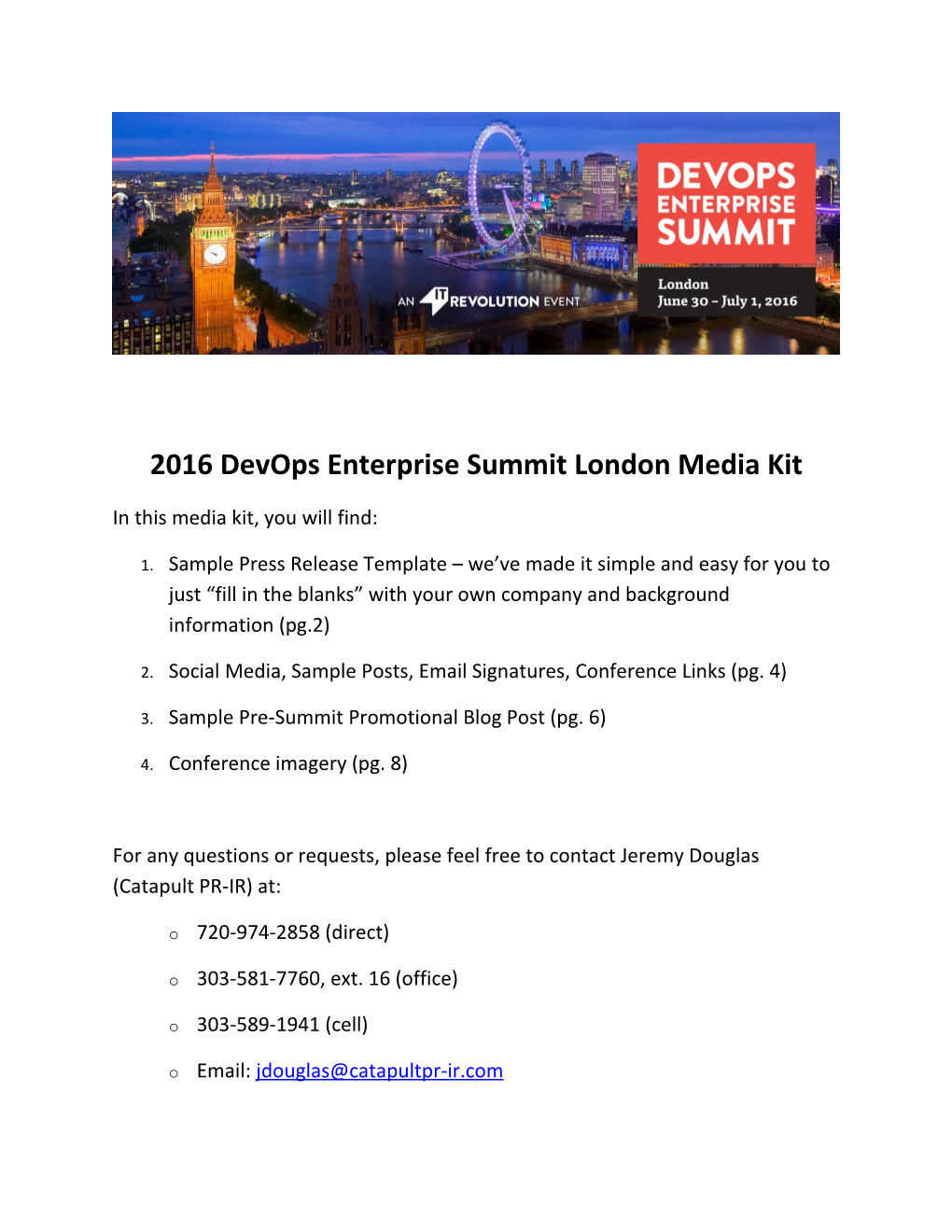 2016 Devops Enterprise Summit London Media Kit