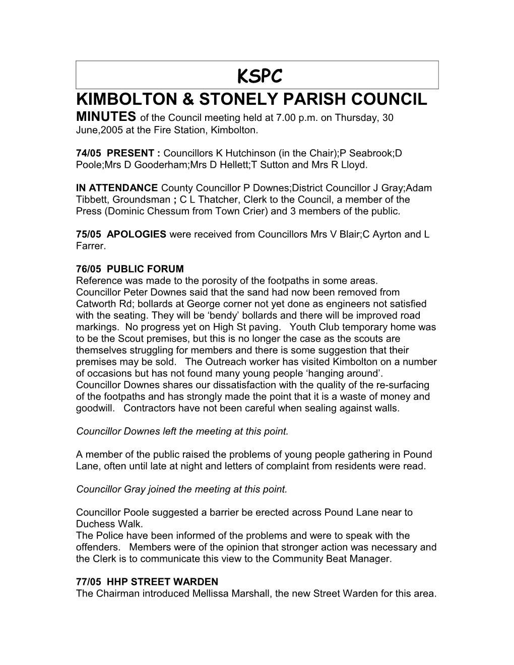 Kimbolton & Stonely Parish Council s5