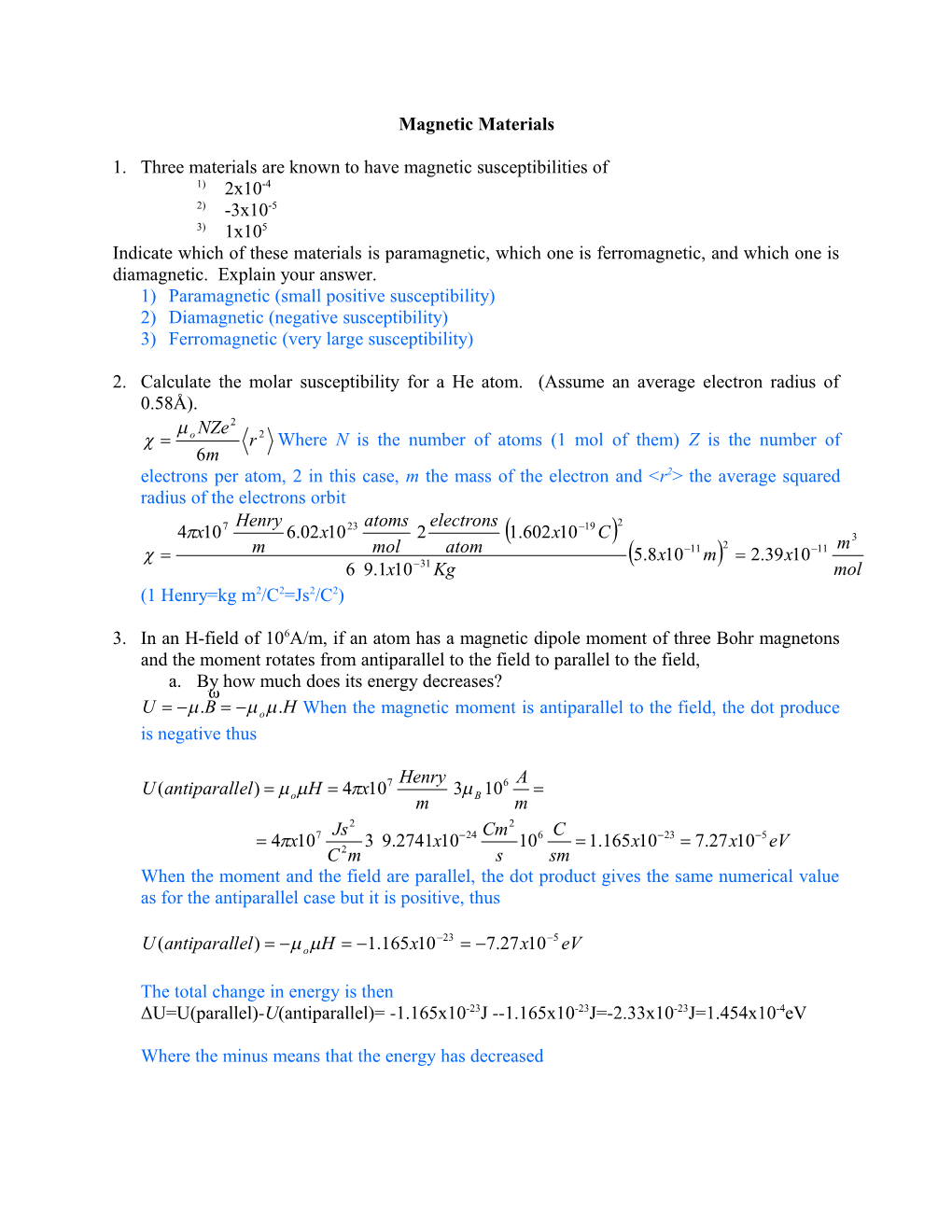 Magnetic Materials