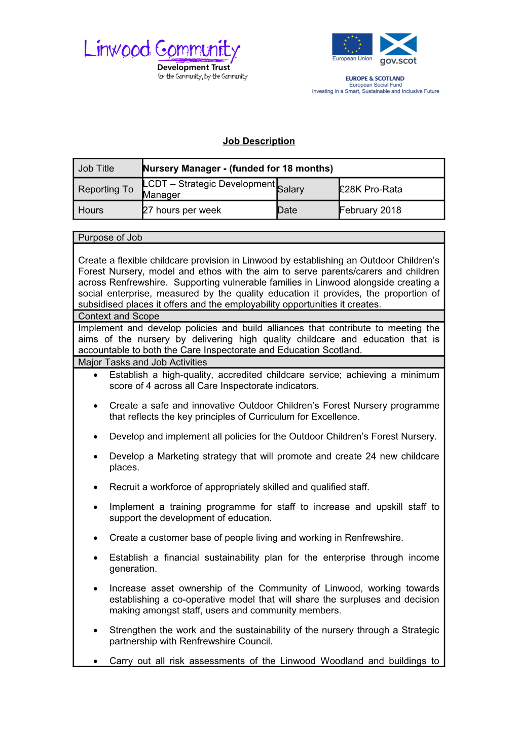 Section 1 - Job Description