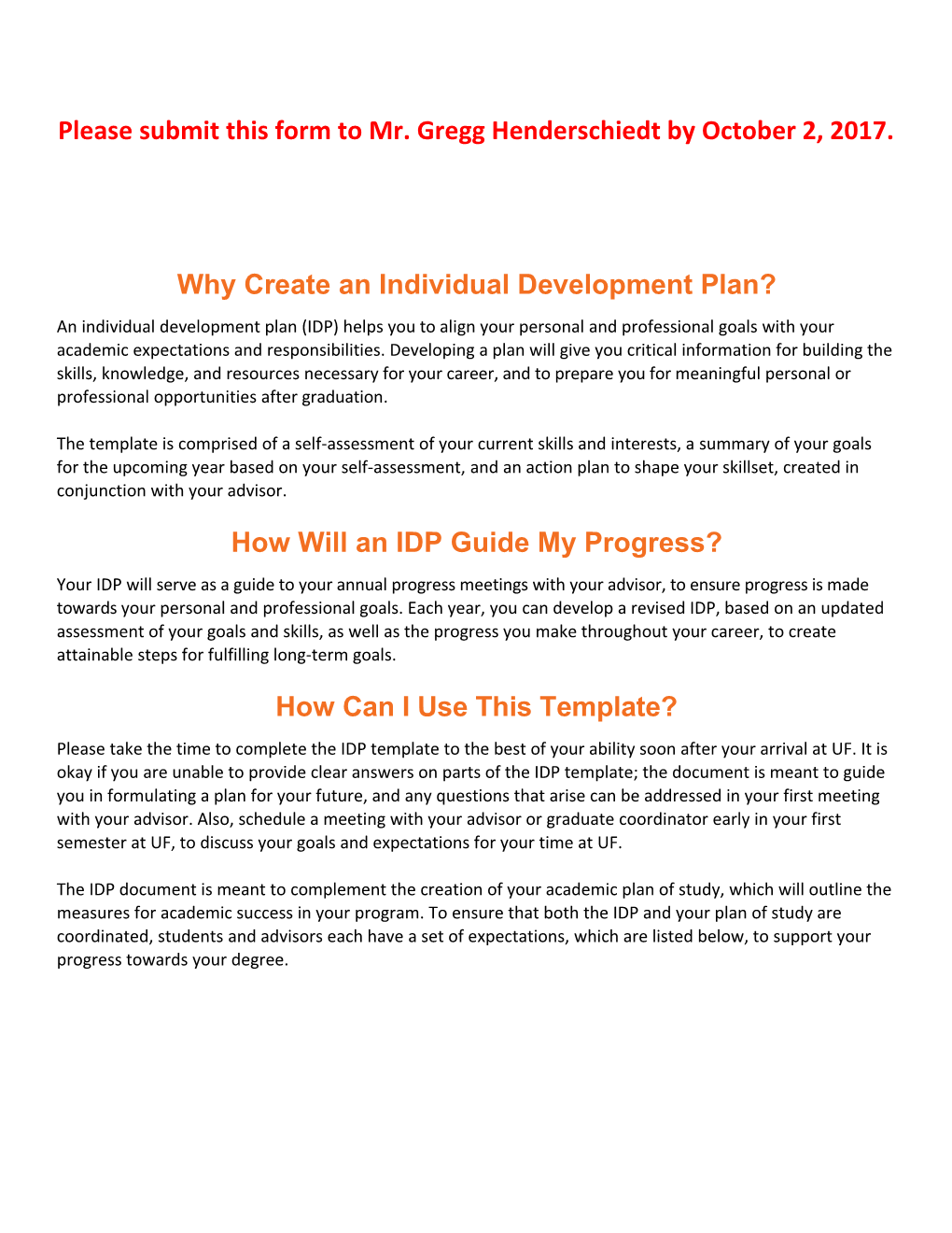 Why Create an Individual Development Plan?