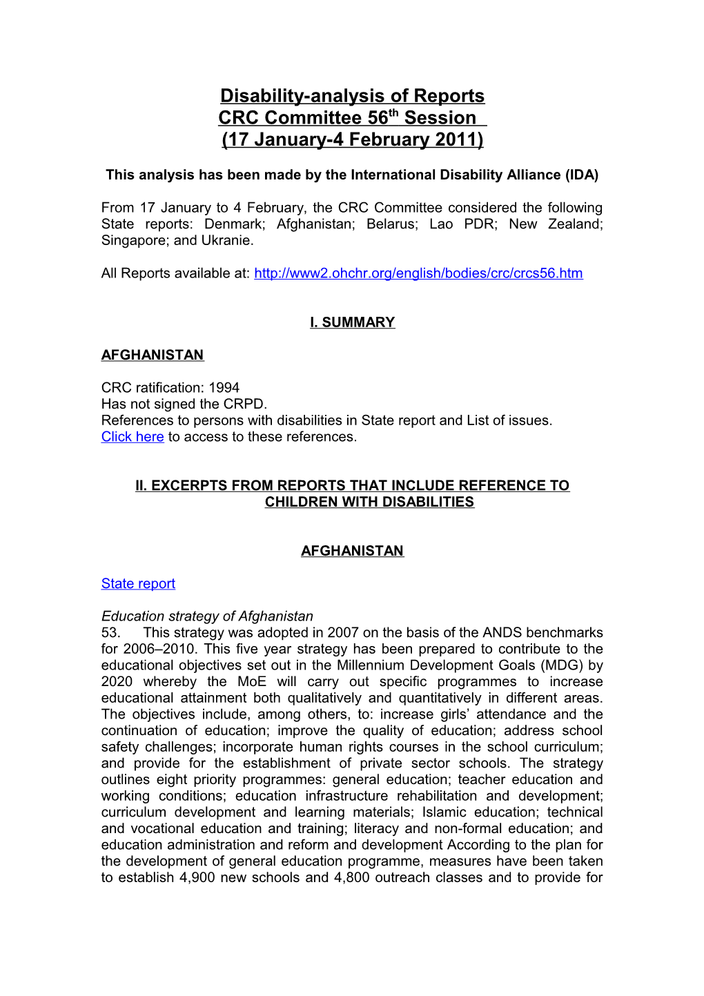 Disability-Analysis of Concluding Observations Of