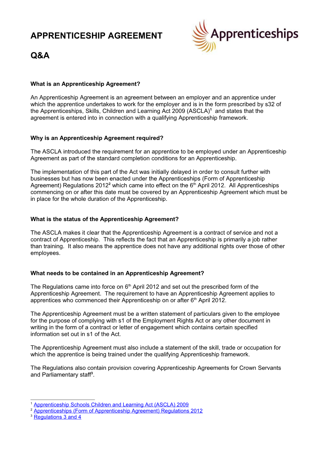 Why Is an Apprenticeship Agreement Required?