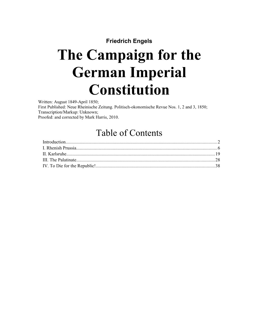 Campaign for the German Imperial Constitution