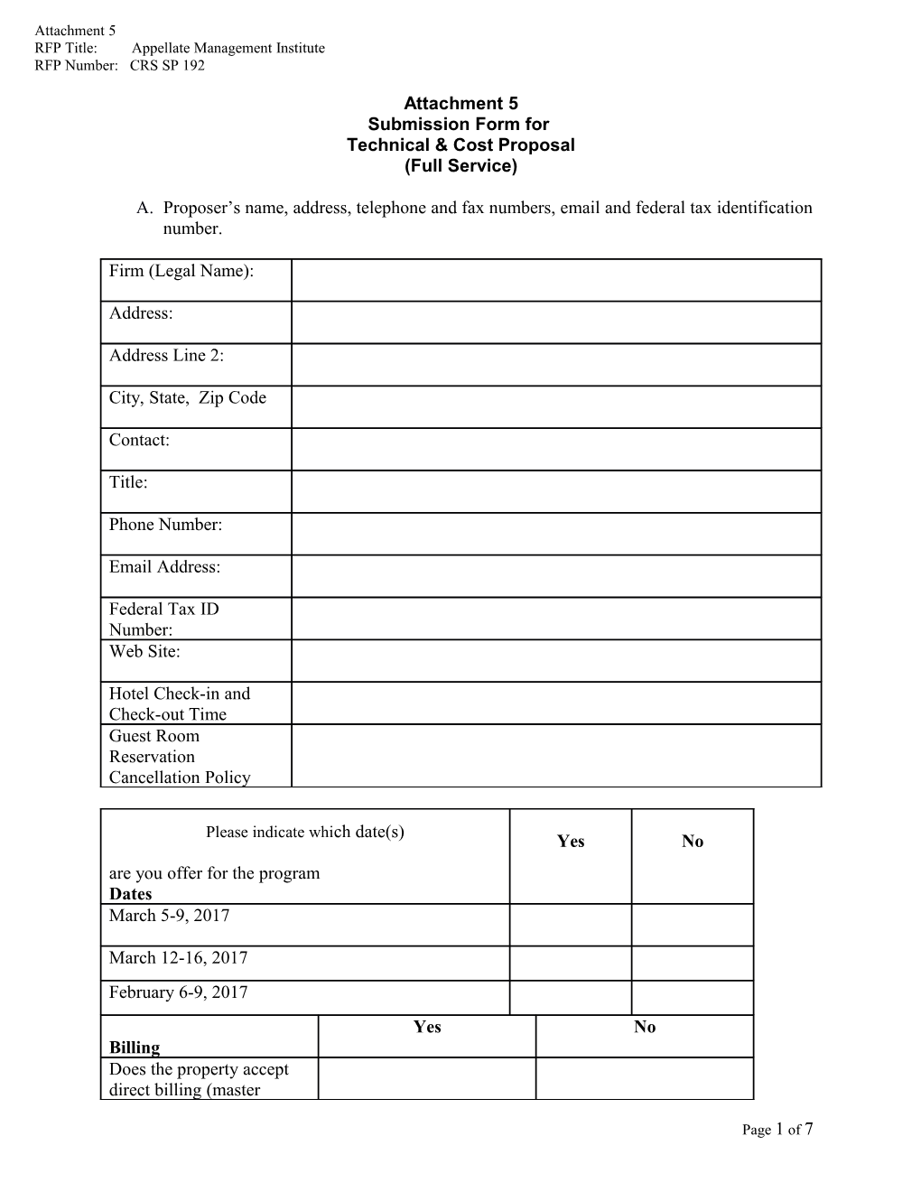 RFP Title: Appellate Management Institute