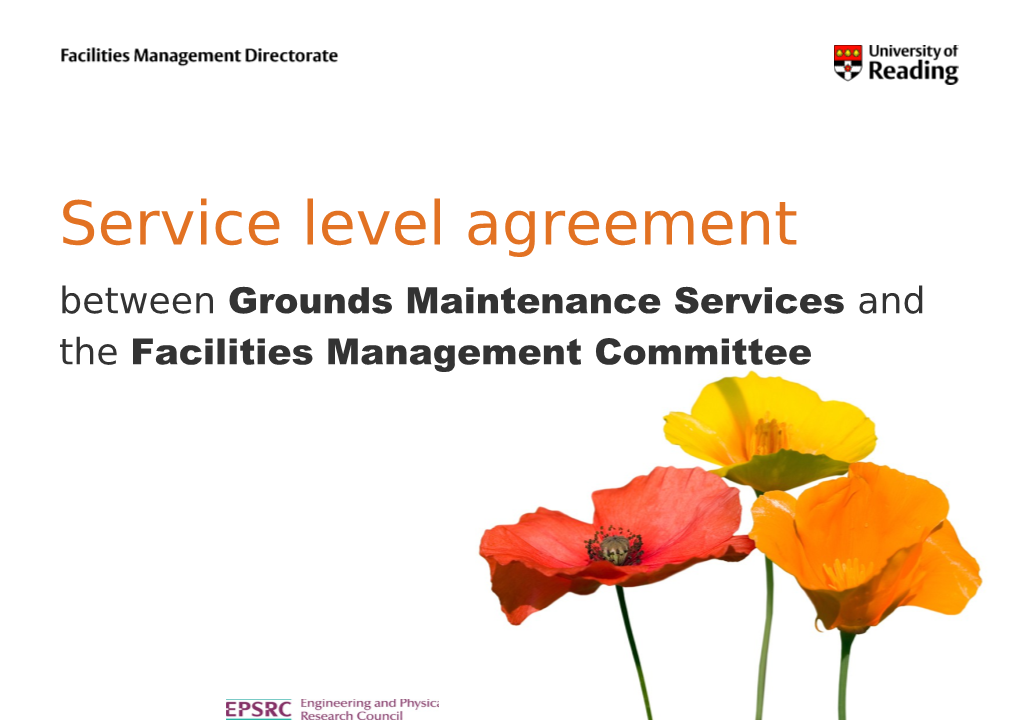 Service Level Agreement with Residential & Commercial Services