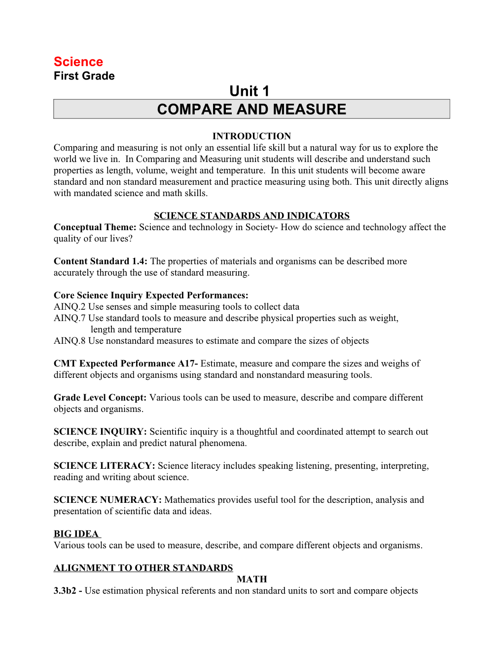 Grade Level and Content Area s1