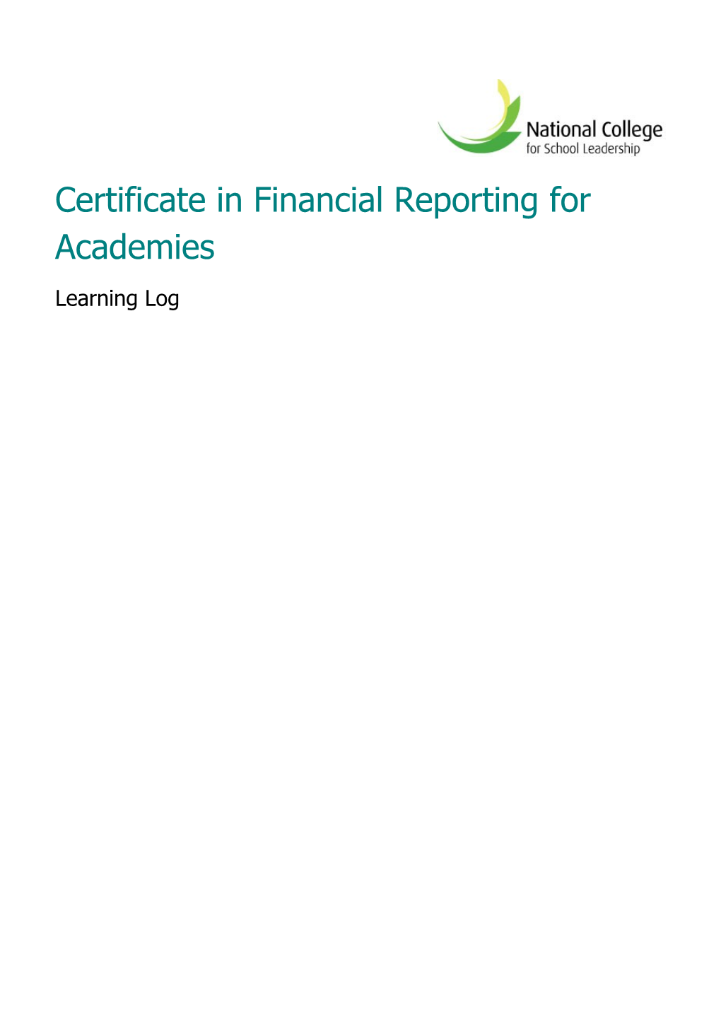 Financial Reporting for Academies