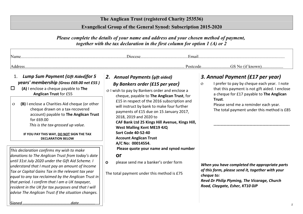 Lump Sum Payment