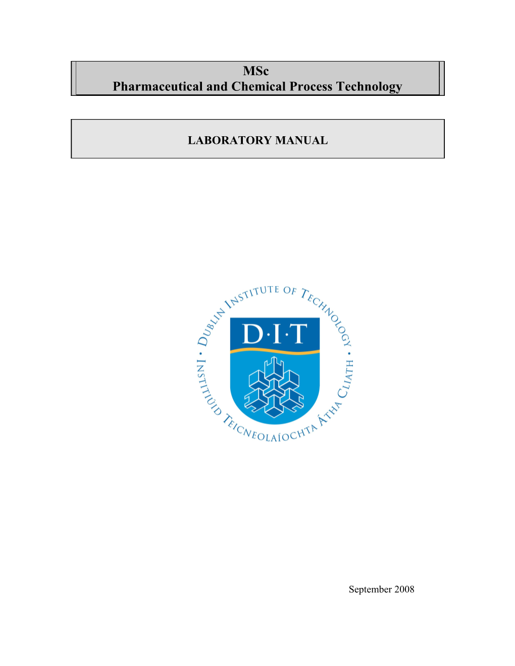 Laboratory Manual