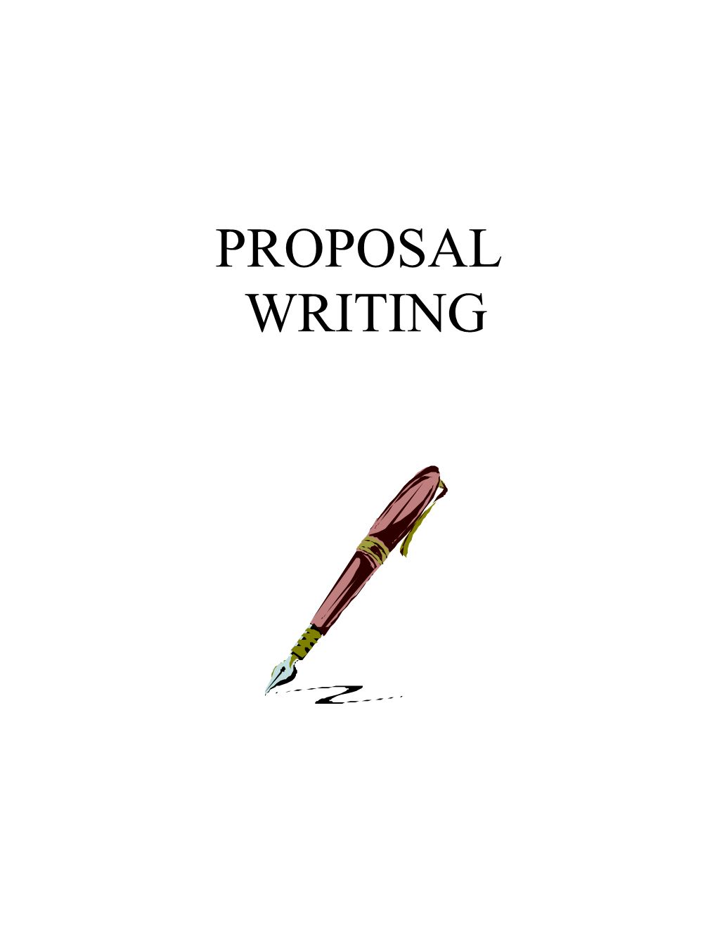 Page 1- Components of Proposal Writing