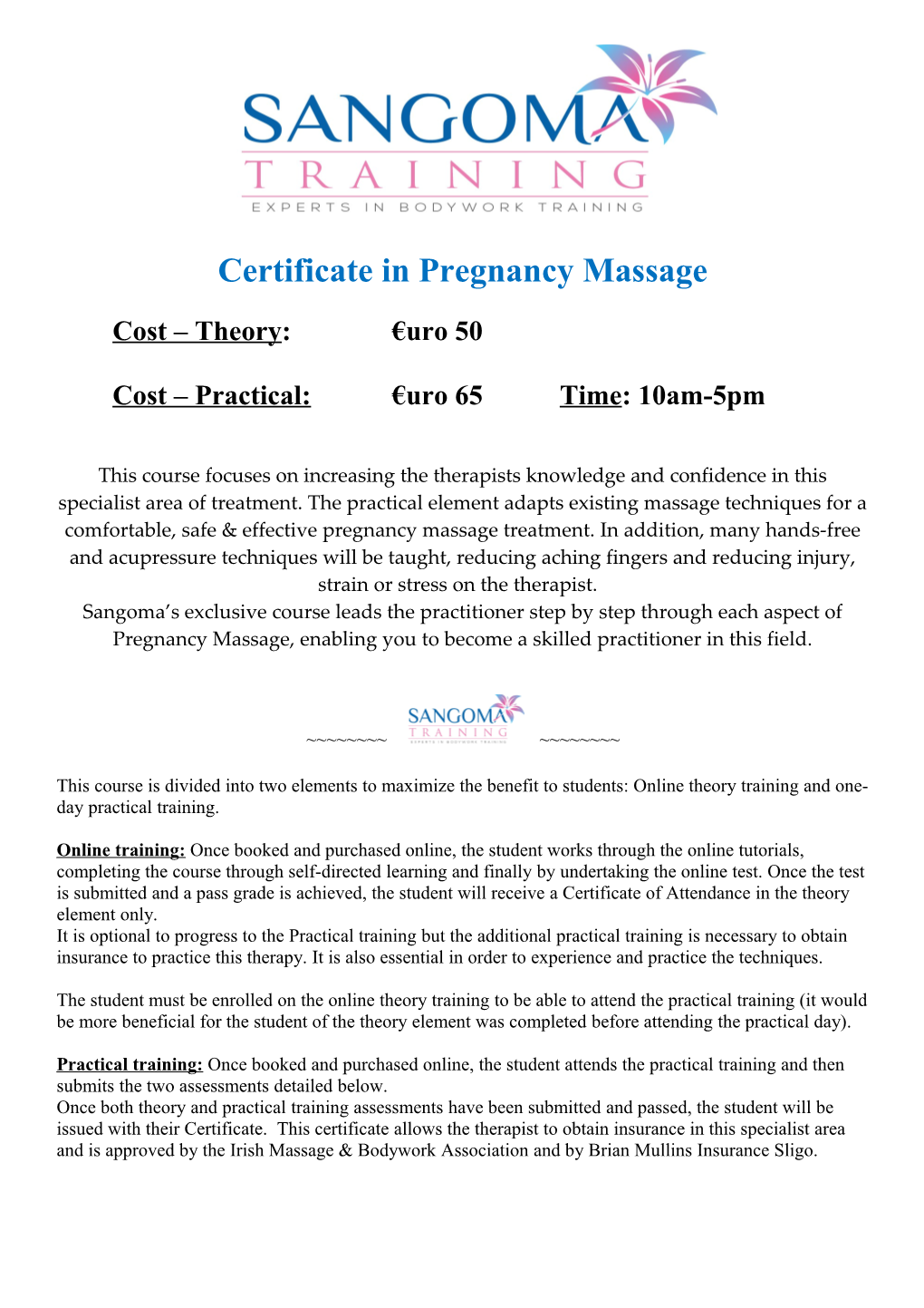 Certificate in Pregnancy Massage