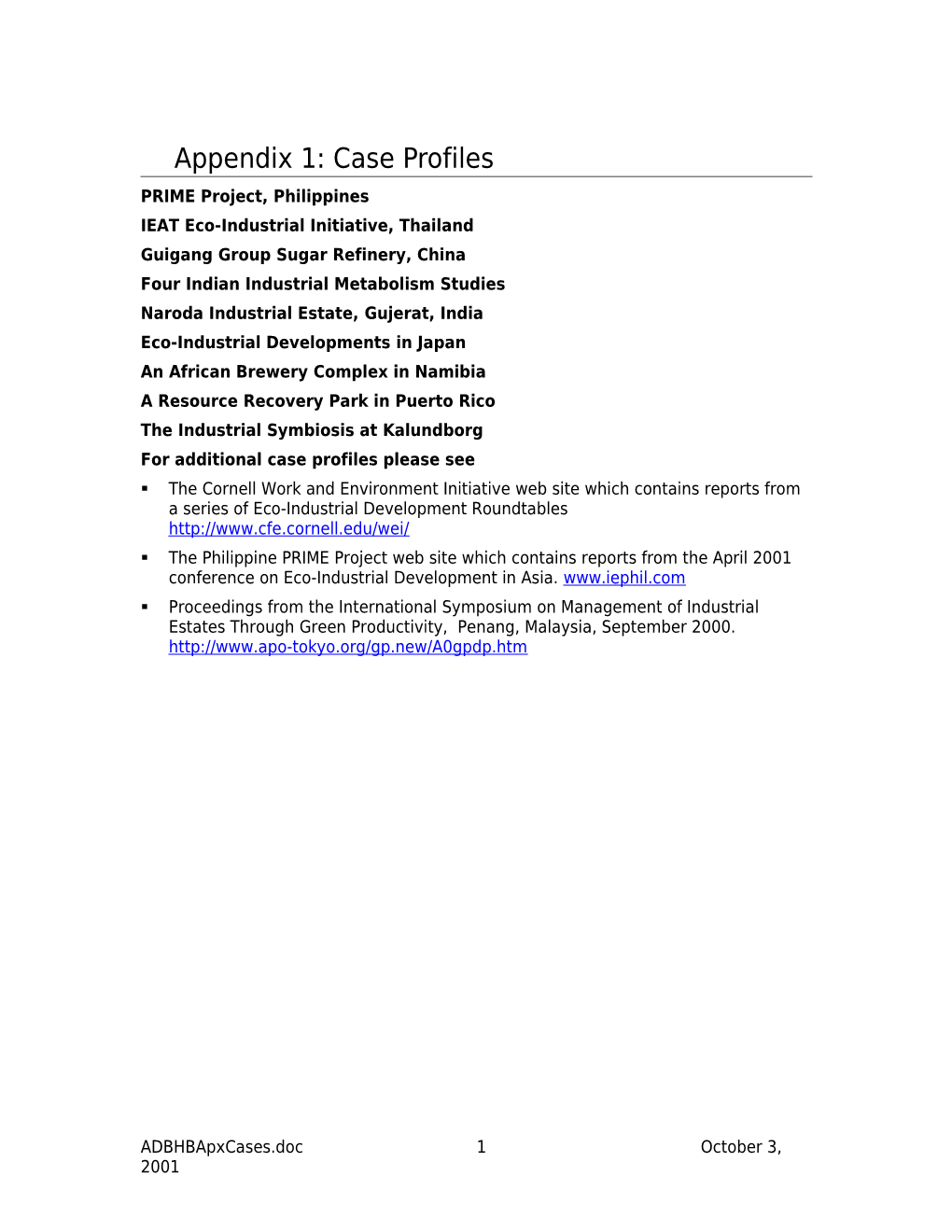 Eco-Industrial Estates Handbook