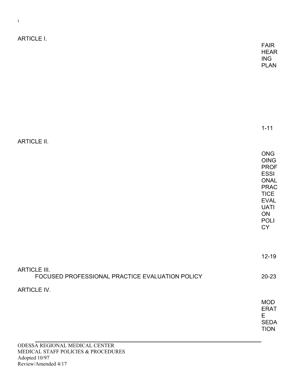 Ongoing Professional Practice Evaluation Policy 12-19