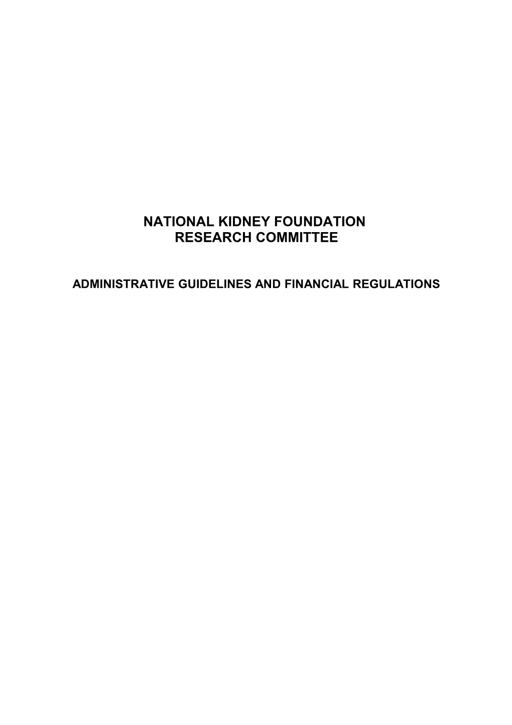 Administrative Guidelines and Financial Regulations