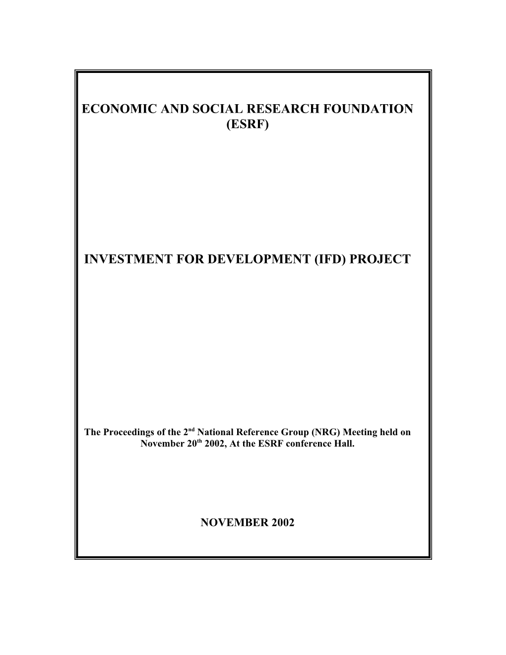 Economic and Social Research Foundation s1