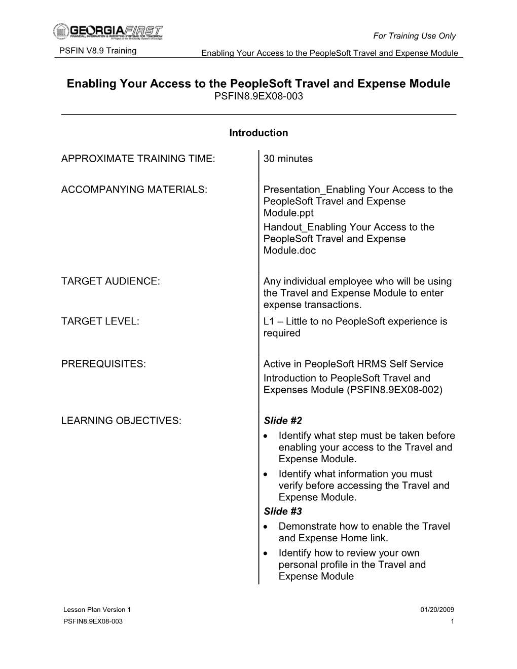 Enabling Your Access Tothe Peoplesoft Travel and Expense Module