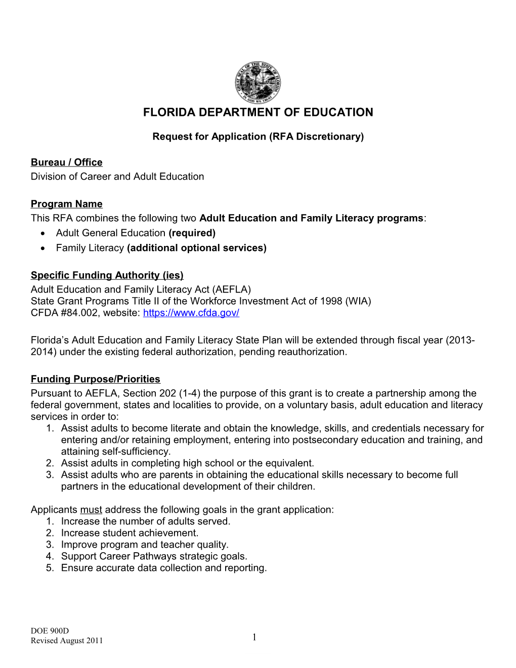 Florida Department of Education s3