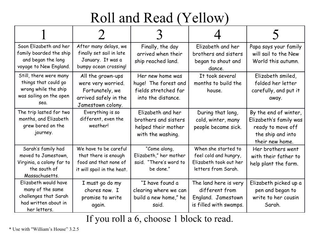 Roll and Read