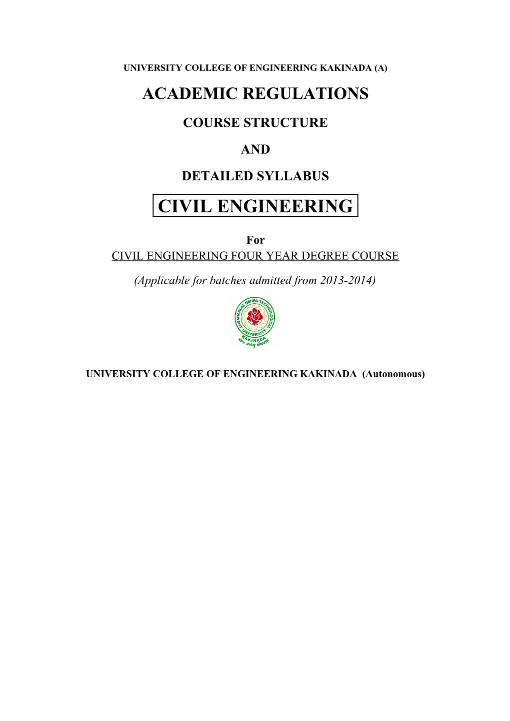University College of Engineering Kakinada (A)