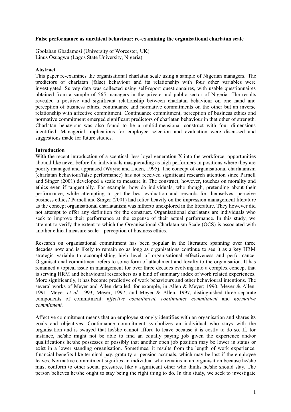 IAABD 2007 London Conference Paper
