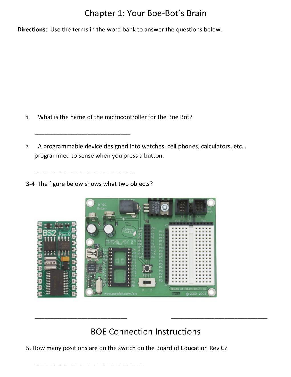 Chapter 1: Your Boe-Bot S Brain