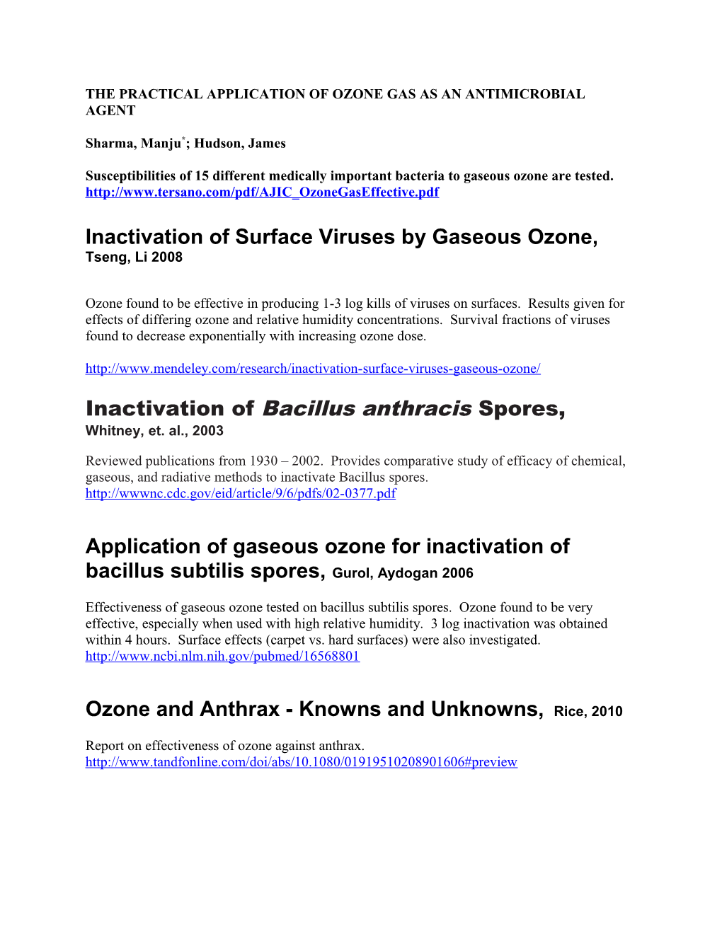 Inactivation of Surface Viruses by Gaseous Ozone, Tseng