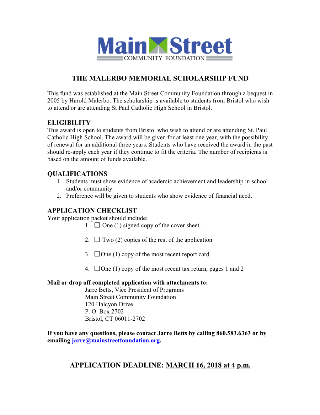 Main Street Community Foundation