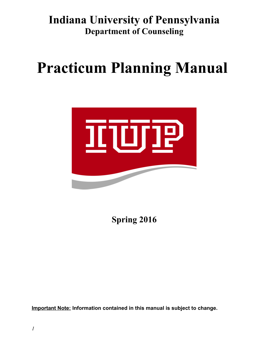 Indiana University of Pennsylvania s1