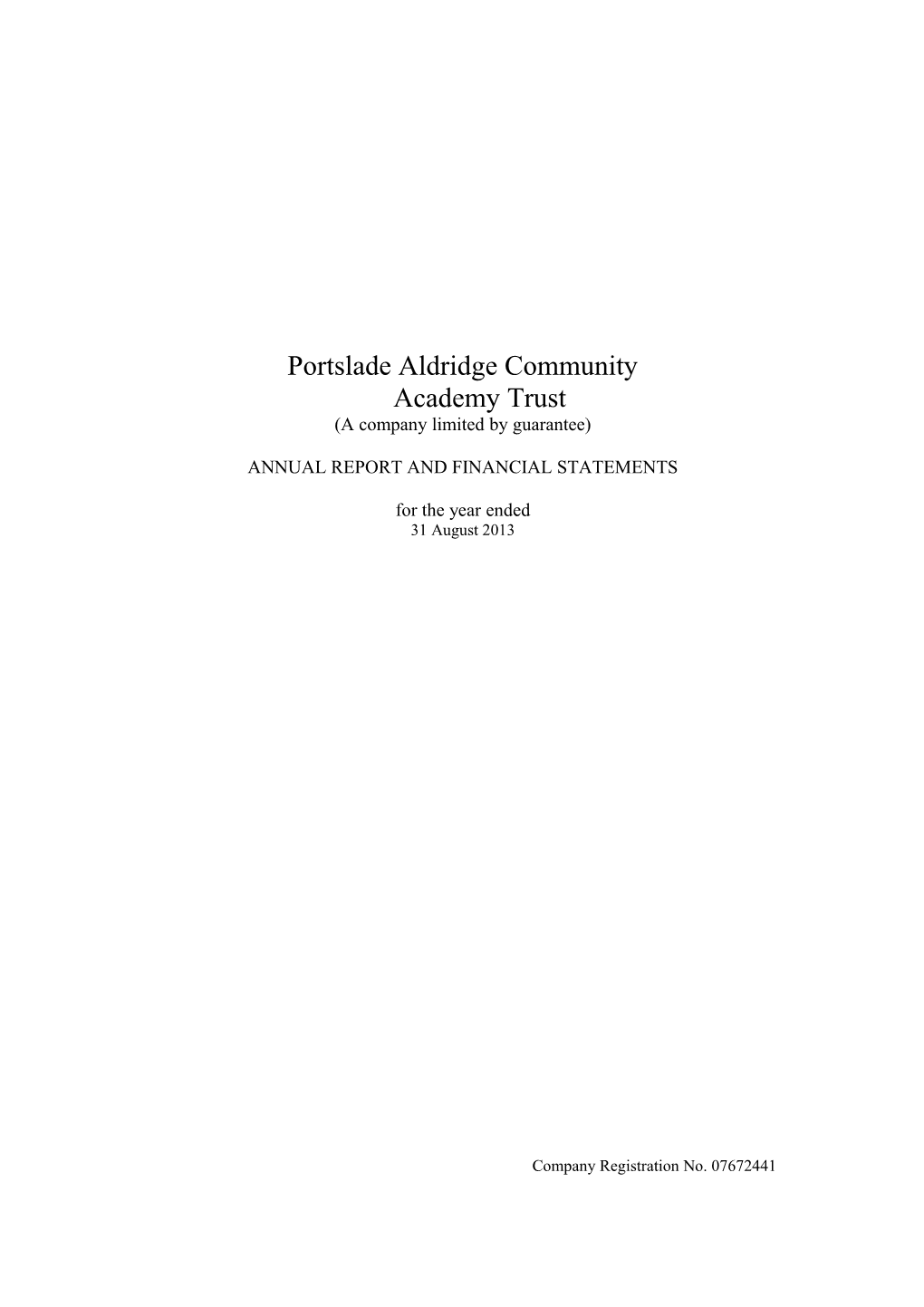 Portslade Aldridge Community Academy Trust