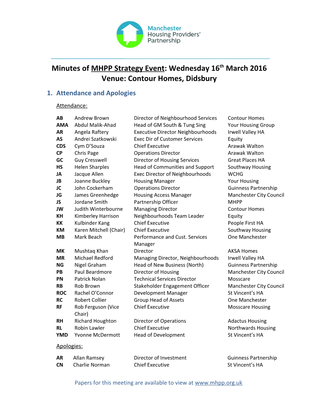 Manchester Strategic Housing Partnership