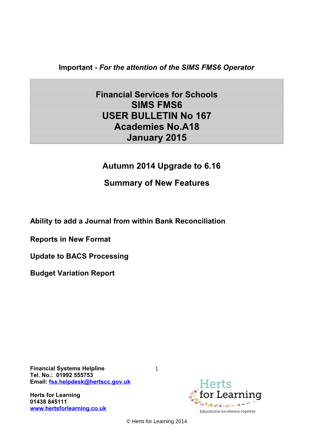 Bulletin 147 New Ledger Code Properties