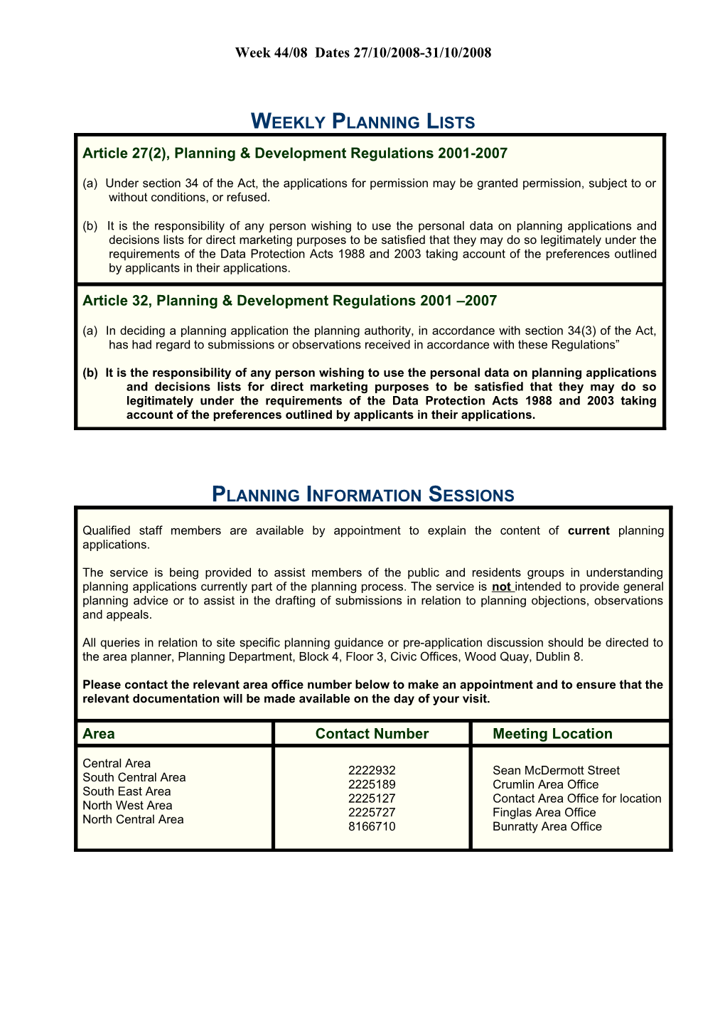 Article 27(2), Planning & Development Regulations 2001-2007 s2