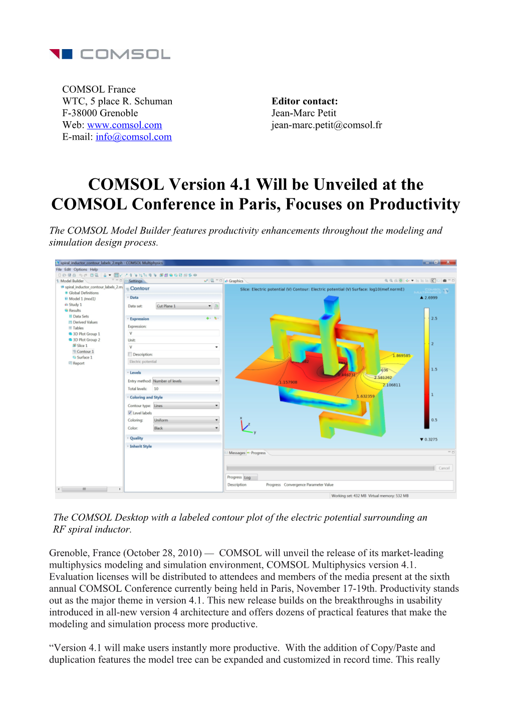 COMSOL Announces Chemical Reaction Engineering Module