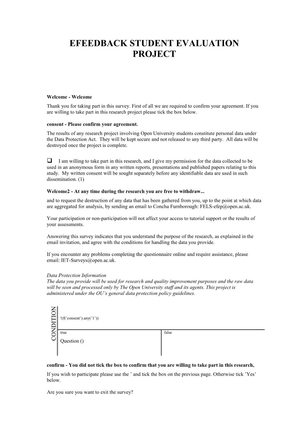 Efeedback Student Evaluation Project