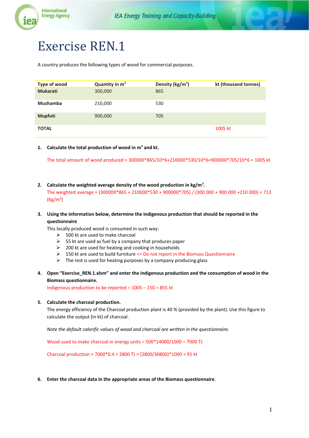 Word Document of Answers to Biomass Exercises