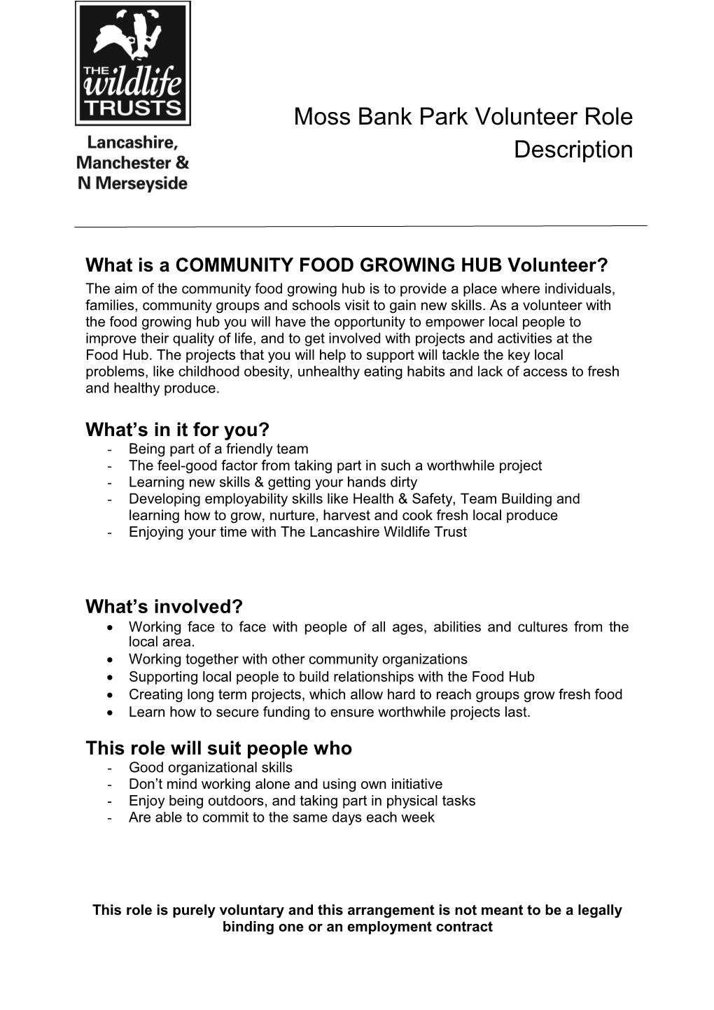 What Is a COMMUNITY FOOD GROWING HUB Volunteer?