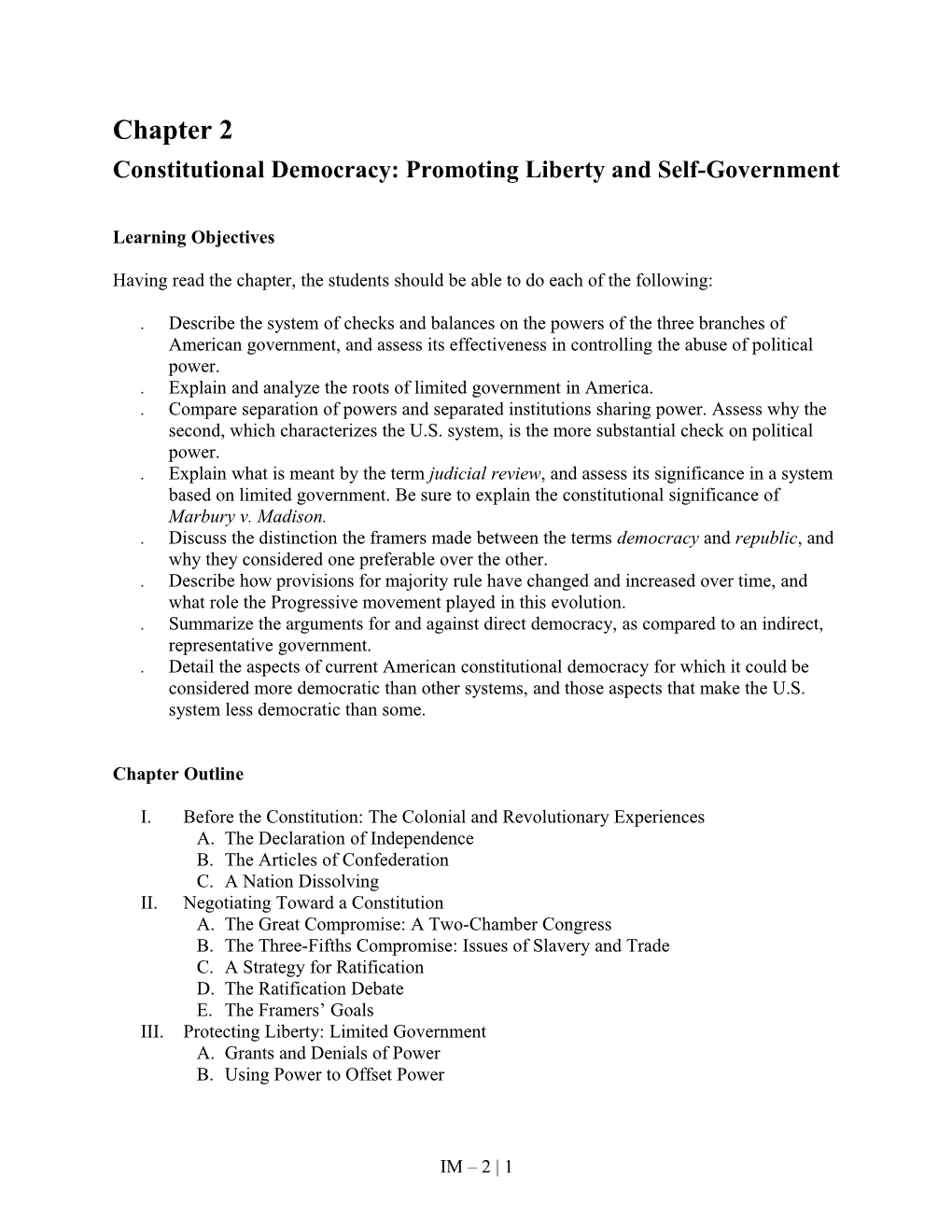 Constitutional Democracy: Promoting Liberty and Self-Government s1