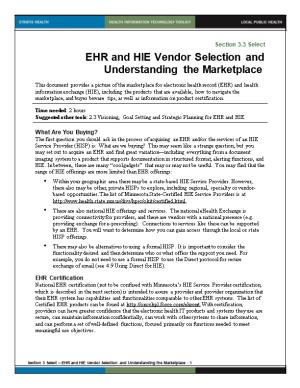 3 EHR and HIE Vendor Selection and Understanding the Marketplace